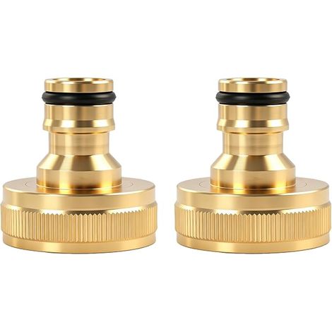 2 PCS Adaptateur d’Eau De Jardin avec Filetage Extérieur 1 Pouce, Raccord De Tuyau D'Arrosage 1 Pouce, Connecteurs Universels Compatibles Systèmes À Clic pour Maison, Jardin Et Agriculture (1/5)