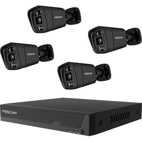 Foscam FN9108E-B4-2T black LAN IP-Kit videocamere sorveglianza 8 canali con 4 camere 3840 x 2160 Pixel (1/5)