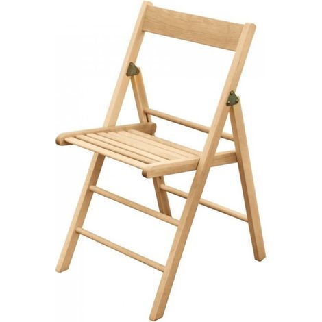 Sedia pieghevole in legno naturale set da 2 pezzi vari - vari vimini (1/2)