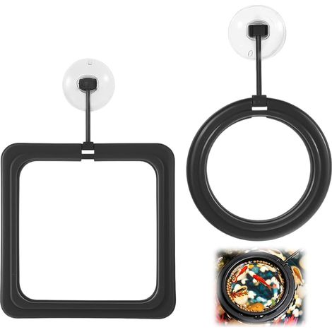 Anneau d'alimentation en 2 parties pour poissons d'aquarium, accessoire d'alimentation avec ventouses pour bettas, poissons rouges, tortues (1/5)