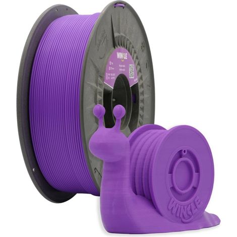 WINKLE Filamento 3D PLA HD viola Winkle  Filamento 1.75 mm 300 g  PLA viola  Compatibile con tutte le stampanti 3D  Precisione dimensionale  Bobina 300 g (1/5)