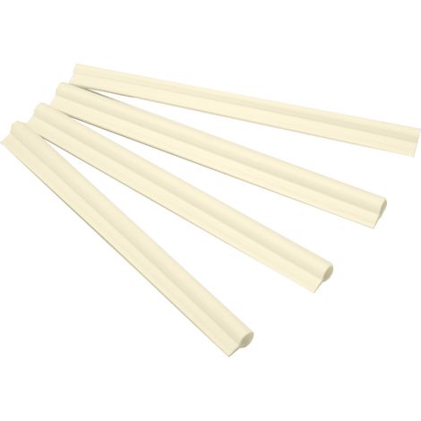 10 Stück Klemmschienen in beige Abschlussleiste für PE-Sichtschutzstreifen (1/4)