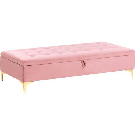 Storage Ottoman ABERDEEN Velvet Pink
