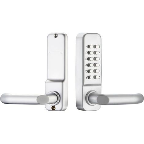 Serrure de Porte Mécanique Numérique avec Poignée, Serrure à Combinaison de 1 à 11 Chiffres Serrure à Code Mécanique étanche en Alliage de Zinc Serrure à Code sans Clé pour Bureau, Maison (1/5)