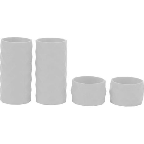 Lot de 2 anneaux de fixation élastiques en silicone antidérapants pour guidon de vélo de route (gris)