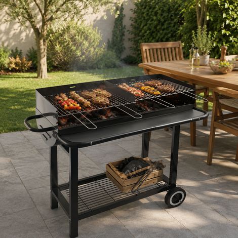 Barbacoa de Carbón 2 Parrillas 41x27 cm El Gaucho Colorado