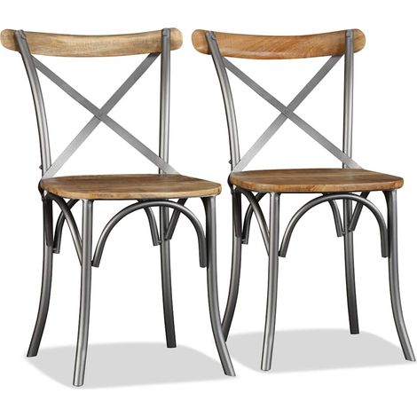 Maison Exclusive - Sedie da Pranzo 2 pz in Legno Massello di Mango (1/5)