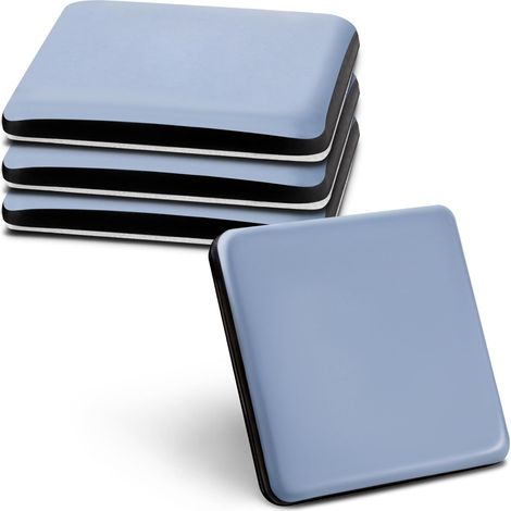 4 Patins pour meubles, Carré 35x35 mm, PTFE auto-adhésif, Pour chaise et table, Protection sol (1/5)