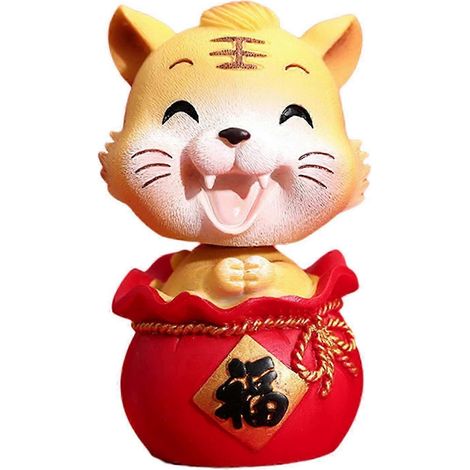 Figurines miniatures de tigres, ornement en résine représentant le Nouvel An chinois.-fu tiger (1/5)