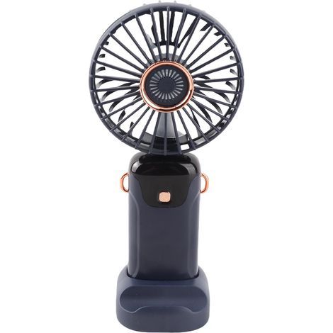 SL608 portable fan with LED display, 5 speeds, 3000 mAh battery, quiet and foldable (1/5)