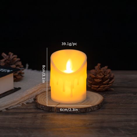 Lampe bougie électronique LED, lampe décorative fausse bougie simulée, accessoire de décoration romantique pour mariage, lumi(Y058) (1/5)