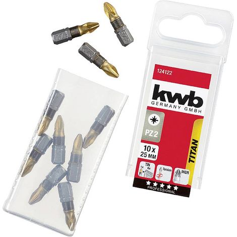 kwb 124122 Embout cruciforme PZ 2 Titane 10 pc(s) X993782 (1/4)