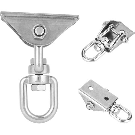 Crochet de suspension rotatif en acier inoxydable pour hamac et balancelle, plaque de fixation, accessoire pour kit de suspension. (1/5)