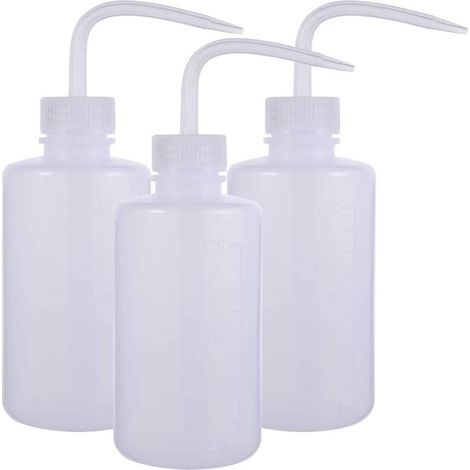 3 regaderas de plástico de 250 ml, regadera giratoria, regadera para suculentas, botella de riego exprimible, botella de lavado exprimible, botella de seguridad exprimible para laboratorios, lavado de