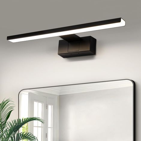 LED wall light, IP44 waterproof, 4000K neutral light, black, bathroom (1/5)