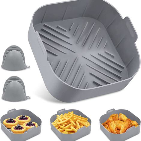 Grille in stainless steel 304 for double fryer NINJA: compatible with the AF500UK model, with great efficiency in the multifunctional kitchen filet. (1/4)