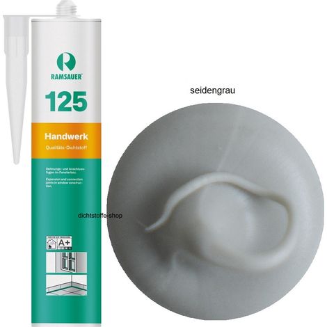 Ramsauer 125 Handwerk Neutral Silikon Dichtstoff 310ml Kartusche seidengrau