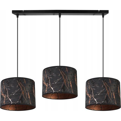 Lámpara colgante, araña, lámpara de techo, pantalla de lámpara con estampado de cobre (1/5)
