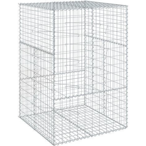 Panier gabion avec couvercle 100x100x150 cm fer galvanisé