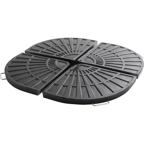 Lot de 4 dalles de parasol lestées