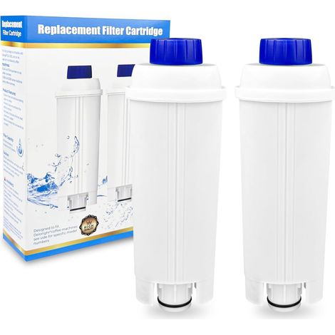 Filtre à eau pour machine à café en deux parties, compatible avec les séries Delonghi DLSC002, ECAM, ETAM, EC680, EC800, remplace le filtre adoucisseur d'eau, optimise la qualité du café et empêche le (1/5)
