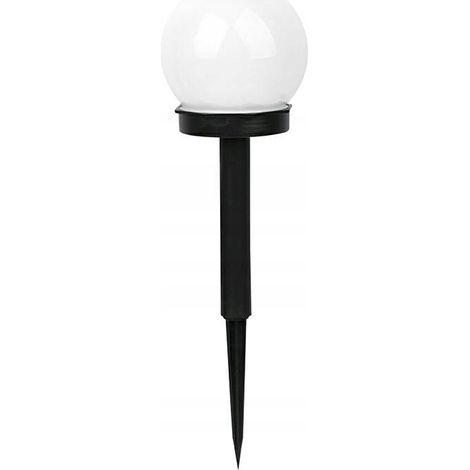 Lampada solare da giardino, a incastro, a sfera, luce bianca fredda, nera, 34 cm, 1 pz. (1/2)