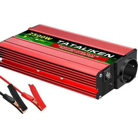 Onduleur de puissance, sortie 1000W, compatibilité universelle, 12V2500W50HZ UE (1/2)