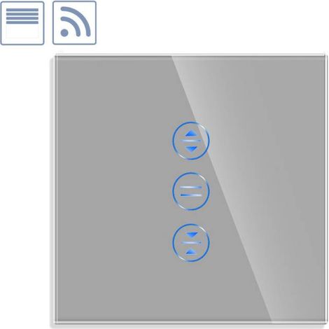 Control de persianas táctil + WiFi KOOB frontal cristal gris