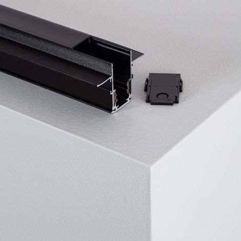 Rail Magnétique 20mm Encastrée 48V 1m Noir