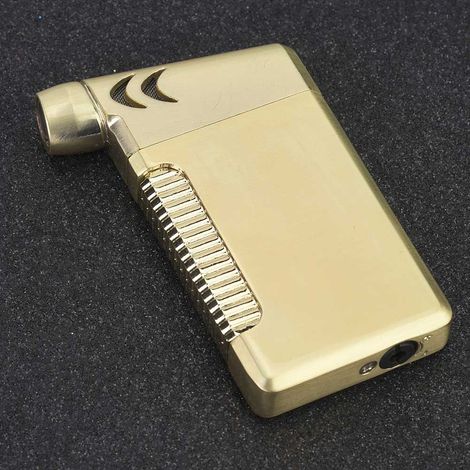 Briquet à gaz durable en or pour fumeurs, cadeaux d'affaires et allume-cigares (1/5)