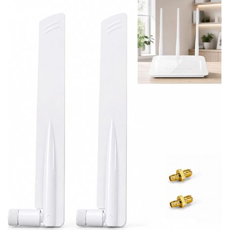 2-Piece 5G LTE 4G LTE External Antenna 600-6000 MHz Omnidirectional with SMA Connector, LTE Antenna for Router, External WiFi Antenna for Wireless Devices, IoT and Mobile Networks (1/5)