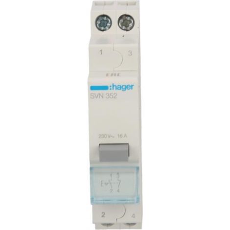 Interruttore a pulsante modulare 16A 1NO+1NC SVN352