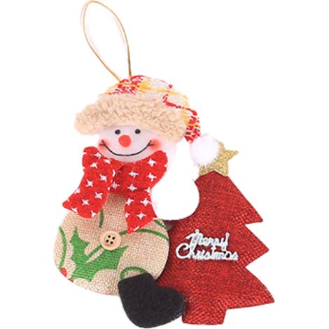 (1 Stück) (Schneemannpuppe umarmt einen Weihnachtsbaum) Weihnachtsdekoration, Baumschmuck, kleine Puppe umarmt einen Baum, alter Mann, Schneemann, Rentier, Bär, Stoffpuppe, Hängedekoration, Geschenk, (1/2)