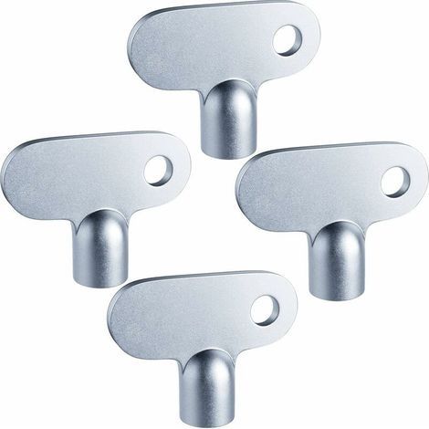 Cle Purge Radiateur,4 PCS Cle Purge Radiateur Purgeur Bouchon Robinet Purge Vanne Clé Clés Radiateurs de Purge Chauffage la Clé du Chauffage pour Robinet de radiateur (1/4)