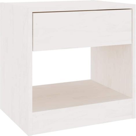 Maison Exclusive - Mesita de noche madera maciza de pino blanco 4 (1/5)