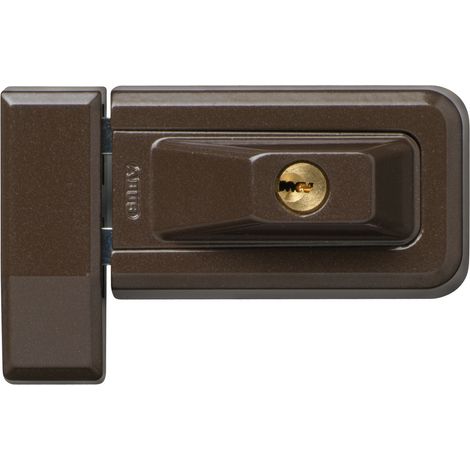 ABUS 3030 braun Schwenkbare Fenster-Zusatzsicherung, zwei massive 4-Kant-Riegel (1/4)