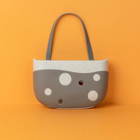 Organisateur d'évier en plastique, panier de rangement avec trou de vidange sanitaire, adapté au panier suspendu d'évier de cuisine et de salle de bains(gris)