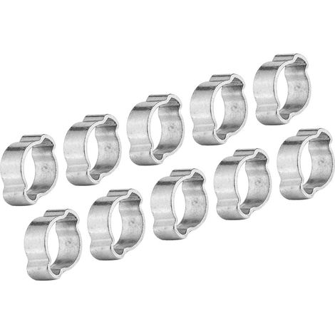 10 pièces colliers de serrage à oreilles en fer zingué galvanisé 5-23mm pour tuyau carburant essence (15-18MM) (1/5)