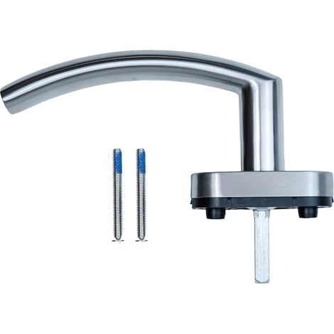 Torino window set stainless steel window hardware ergonomic window handles window safety stainless steel matt (1/4)