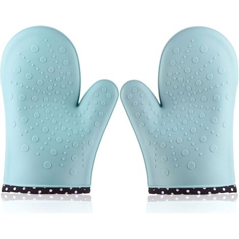 Gant de Cuisine, 1 Paire Gant Four Cuisine SiliCône, Maniques Gants de Cuisine SiliCône pour Barbecue Cuisson Résistant à Chaleur et Antidérapant-Fei Yu (1/5)