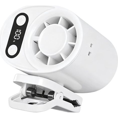 Ventilatore a clip,Ventilatore portatile con clip da vita,Dispositivo di raffreddamento indossabile a 100 velocità,da fissare a cintura (1/5)