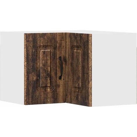 Armoire de cuisine rectangulaire moderne avec grand espace de stockage 57 x 57 x 40 cm en bois d'ingénierie bois ancien (1/5)