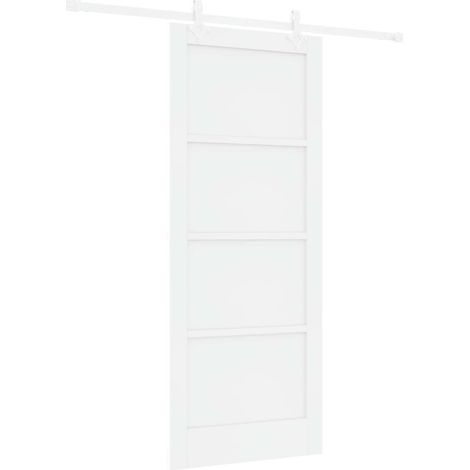 Maison Exclusive - Schiebetür Weiß 83 x 202 cm Massives Kiefernho