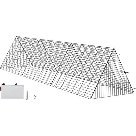 Enclos pour poulailler, 300 x 71 x 61,5 cm, tunnels de poulets pour la cour, poulaillers portables pour une installation facile à l'extérieur, cage à poules adapté aux poulets, canards et lapins (1/5)