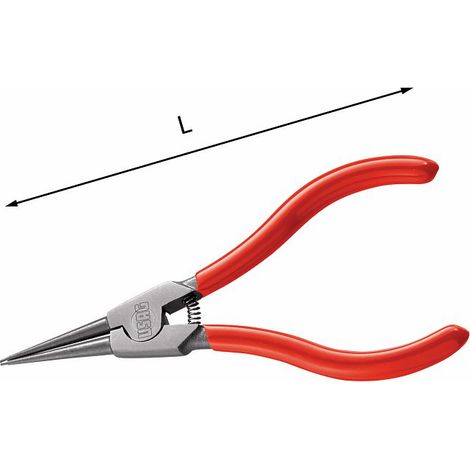 PINZA BECCHI DIRITTI PER ANELLI ELASTICI ESTERNI 128 C 3-10 MM