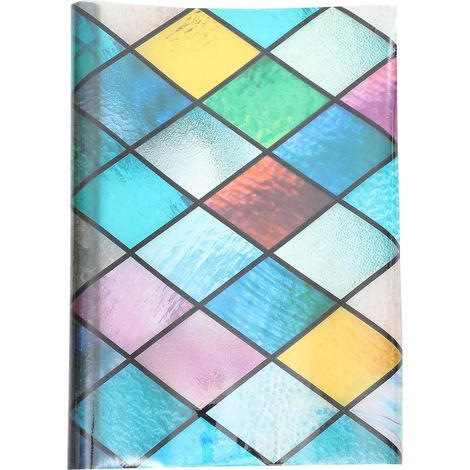 Film Adhésif Occultant Effet Vitrail pour Fenêtres Autocollant Statique PVC Imperméable 0445 X 2 M Film de Confidentialité Décoratif pour Salle de Bain et Porte de Bureau (1/5)