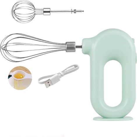 Mini-USB-Akku-Handmixer, 1500 mAh, 4 Geschwindigkeitsstufen, Grün