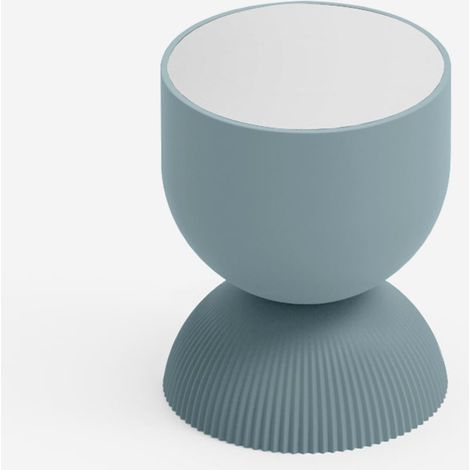 Tavolino da salotto design moderno in polietilene piano bianco Illo - Blu (1/3)