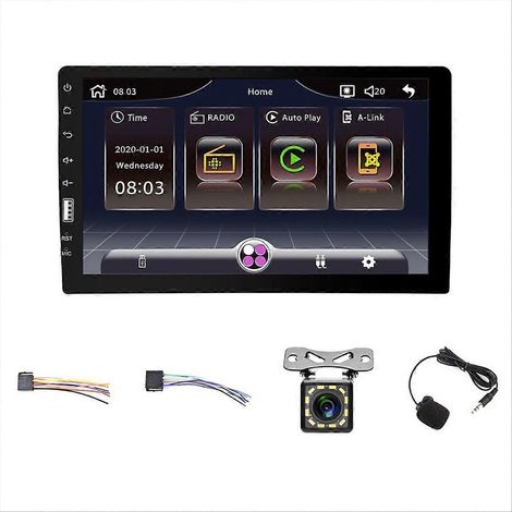 Autoradio Single DIN 9 Pouces avec Apple Carplay et Android Auto, Écran HD Tactile, Système Multimédia pour Voiture, Bluetooth, GPS Intégré, Compatible Miroir (1/5)