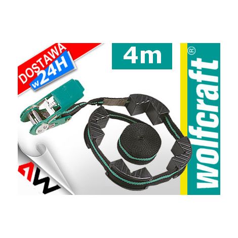 WOLFCRAFT ZACISK TAŚMOWY Z GRZECH.400cm +4 SZCZĘKI.